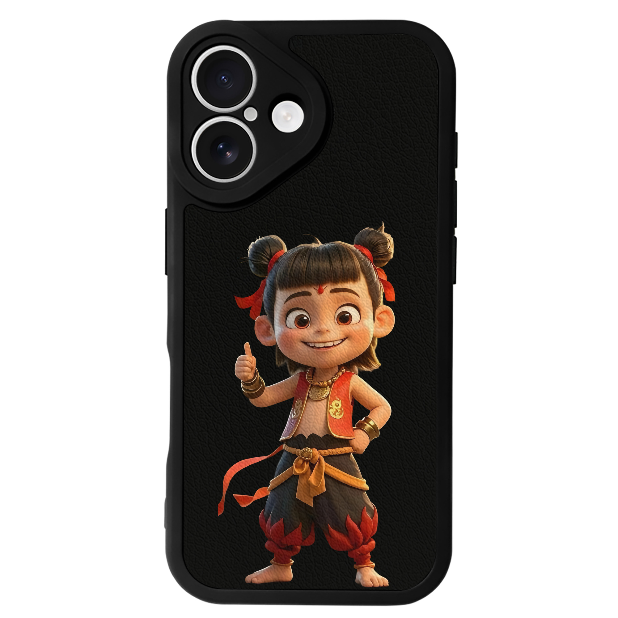 （画像用） Ne Zha 2 ナタ 魔童の大暴れ 【iPhone 16シリーズ対応】シリコンスマホケース（レザー調） 材質：シリコン